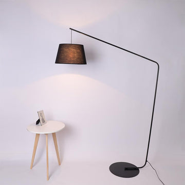 69" Black Powder Metal Floor Lamp Overarching Standing Lamp